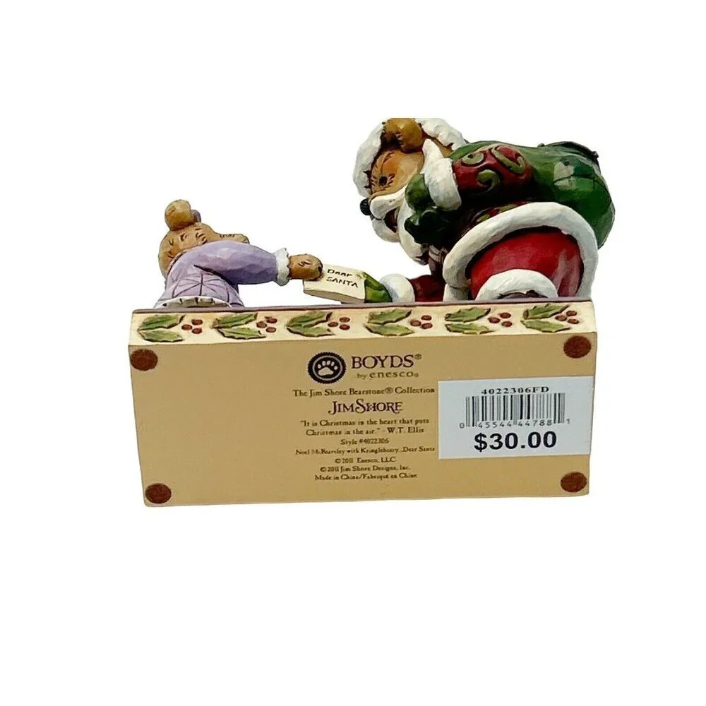 Jim Shore Boyds Bears Noel Kringlebeary Dear Santa 4022306 Christmas Figurine